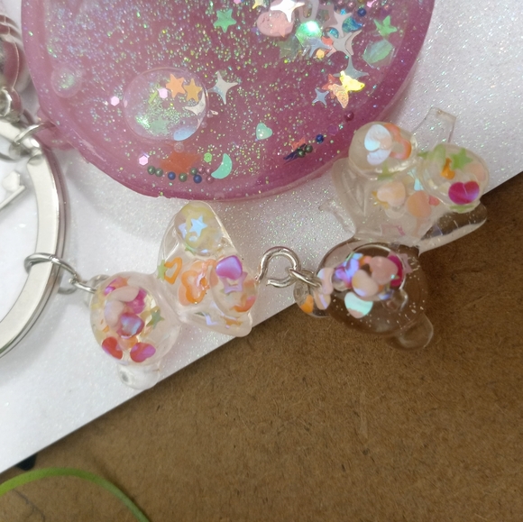 Fun liquid waterfall shaker resin keychain - Picture 11 of 12